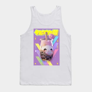 Lucky Korean Milktea Bubble Tea - Tapioka Collection | Kawaii Aesthetic Anime Bubble Tea 3D Pop Art Design | PROUD OTAKU Tank Top